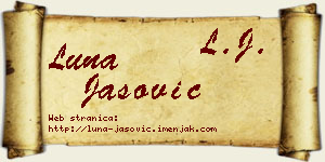 Luna Jašović vizit kartica